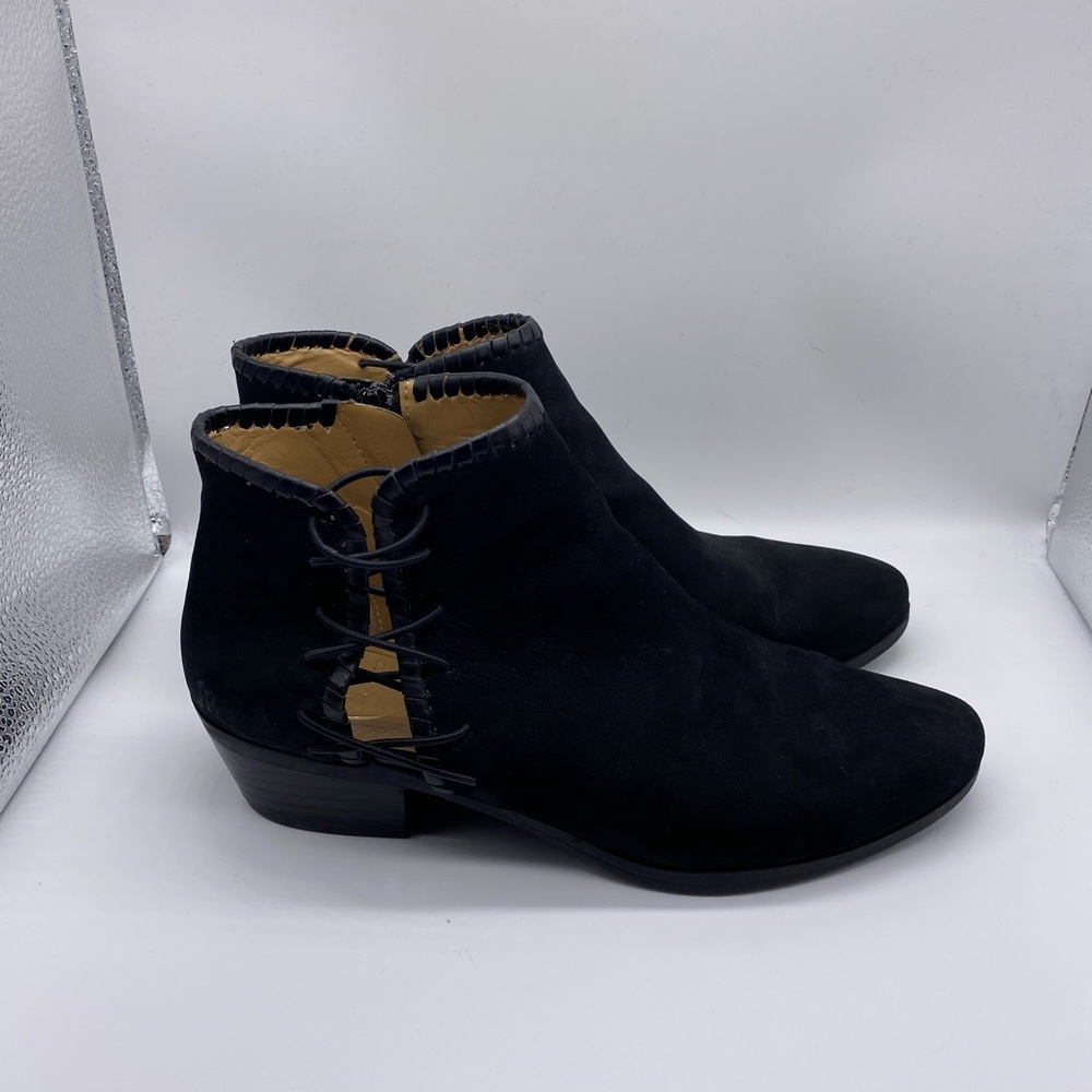 Jack Rogers Regan Black Suede Booties Size 7.5M